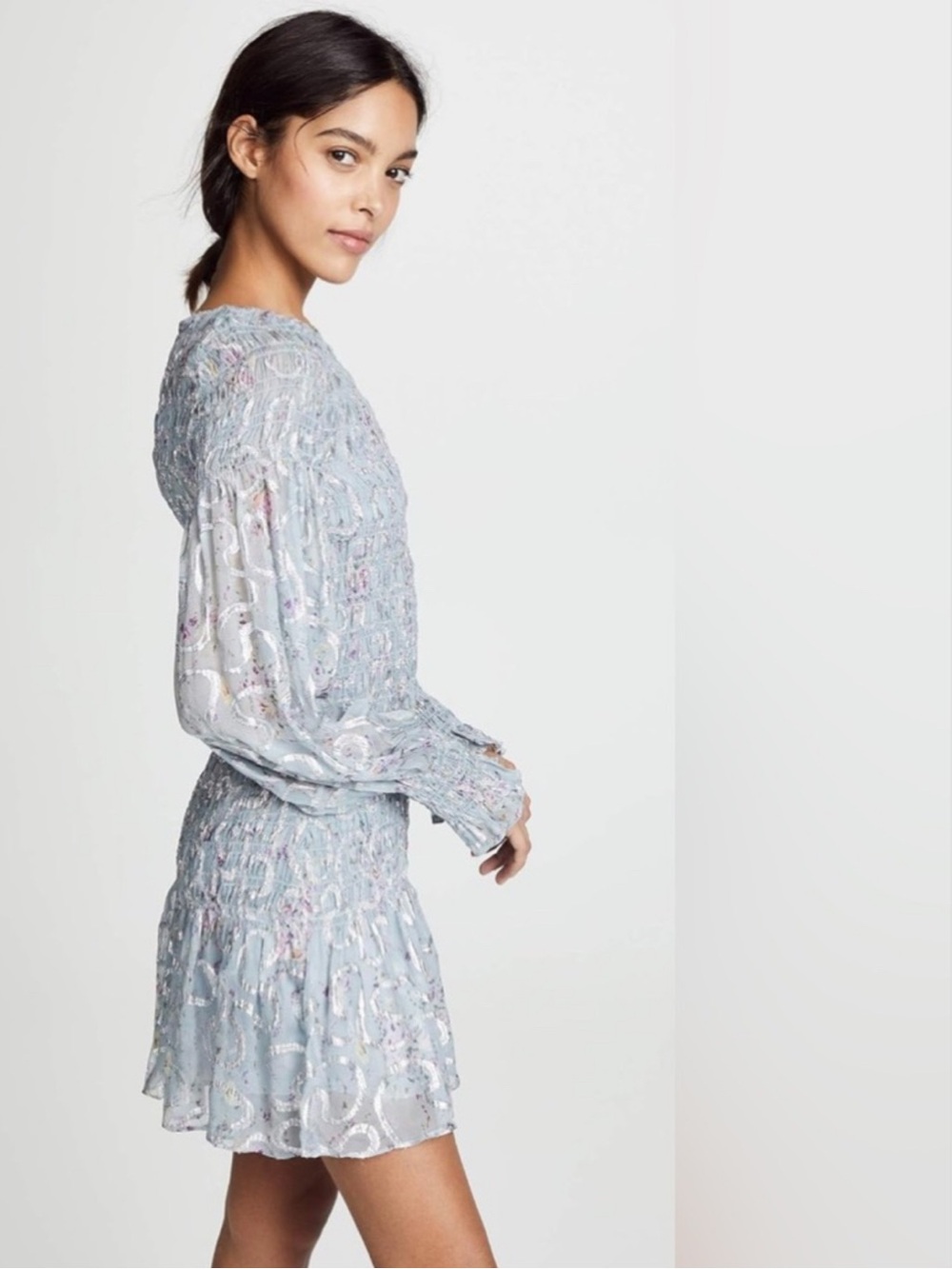 Light Blue love shack fancy silk  Mini Dress